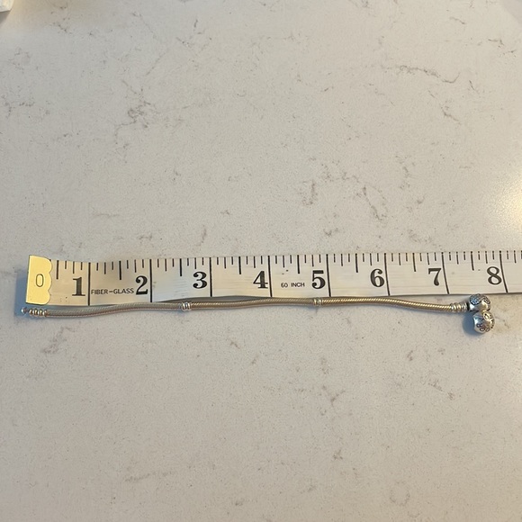 Pandora Moments Sparkling Heart Clasp Snake Chain Bracelet - Picture 5 of 7